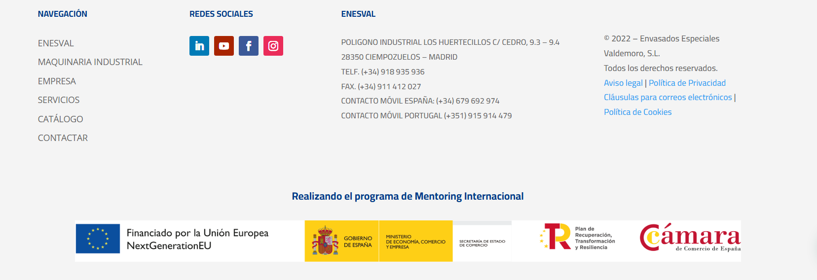 Financiado por la Unión Europea NextGenerationEU, Gobierno de España, Plan de Recuperación y Cámara de Comercio de España